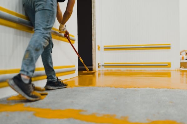 Residential Epoxy Flooring - Base Coat, Flake Broadcast, and Topcoat Application in Sutherland Shire